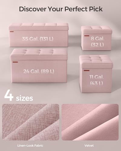 43.3 Inches Folding Storage Ottoman Bench