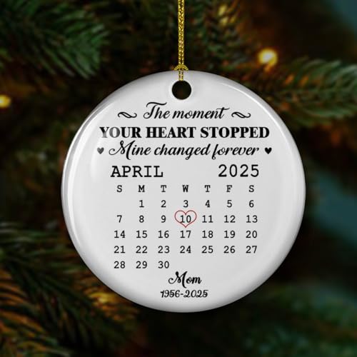 Custom Ceramic Ornament for Loss of Loved One Dad Mom