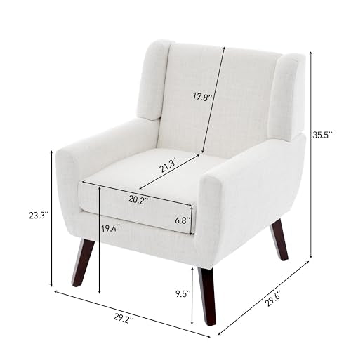 Accent Chair Upholstered Living Room Armchair in Fabric