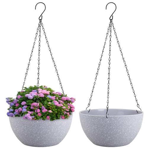10 inch Hanging Planters for Indoor Outdoor Plants (2 Count)