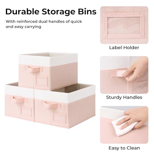 Closet Shelf Baskets with Label (3 Count)
