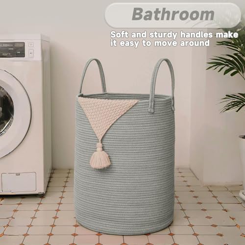 80L Cotton Rope Laundry Basket Hamper