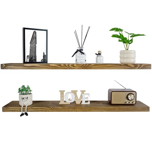 Wood Floating Shelves for Wall 42 inch Set of 2 (2 Count)