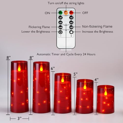 Flickering Flameless Candles (5 Count)