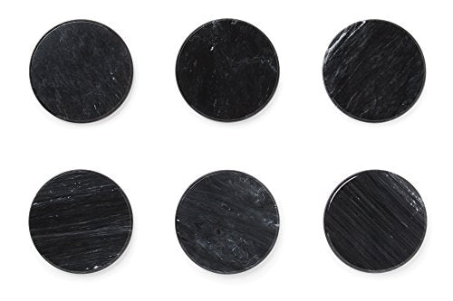 Natural Polished Marble Coasters (6 Count)