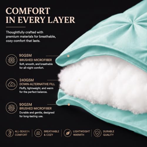 Oversized King Comforter Set Spa Blue