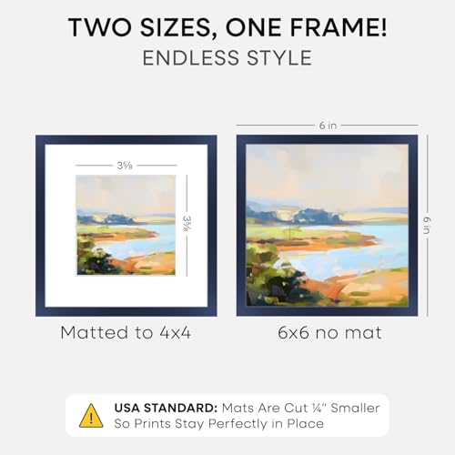 6x6 Blue Picture Frame