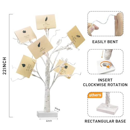 Money Tree 22 Inch Gift Card Tree Holder with 6 Clips and 6 Greeting Cards
