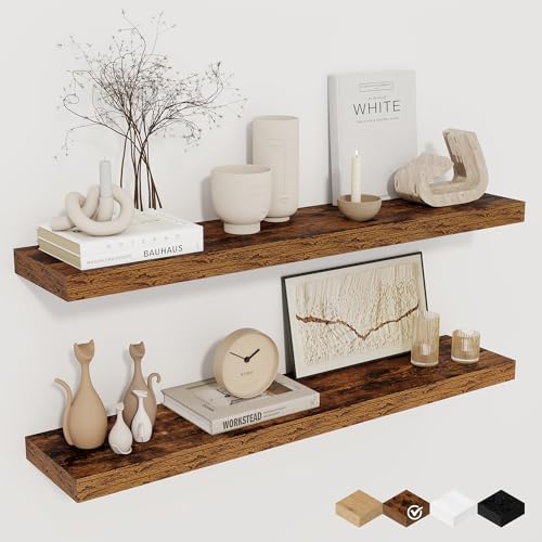 32Inch Floating Shelves for Wall 2 Pack Wood Shelves for Kitchen (2 Count)