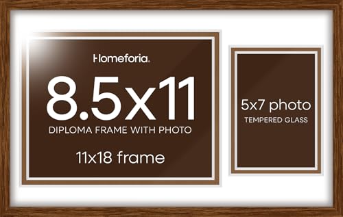 11x18 Brown Oak Diploma Frame (2 Count)