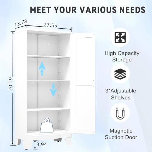 61.02" Metal Pantry Cabinet