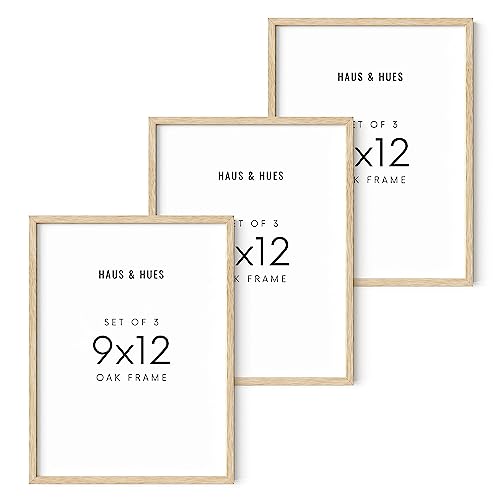 Beige Oak Wood 9x12 Picture Frame (3 Count)
