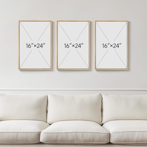 Framed Sage Green Abstract Landscape Wall Art for Bedroom