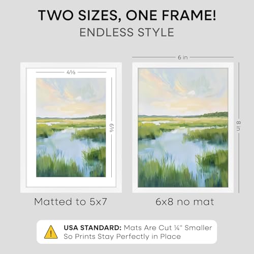 6x8 White Picture Frame