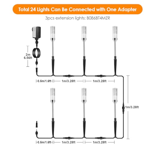 LED Pathway Lights Outdoor (6 Count)