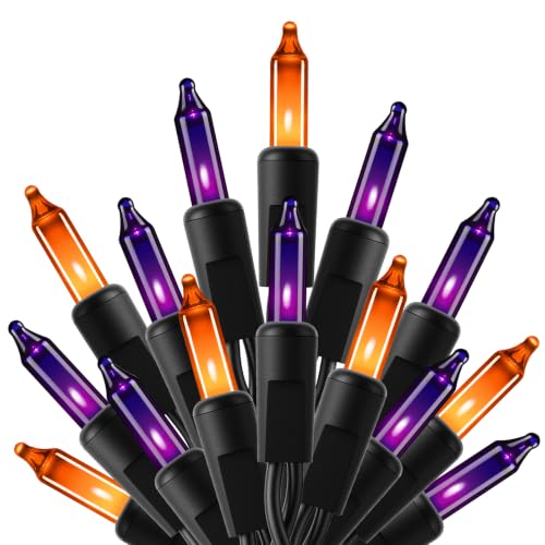 Orange & Purple Halloween Mini Lights