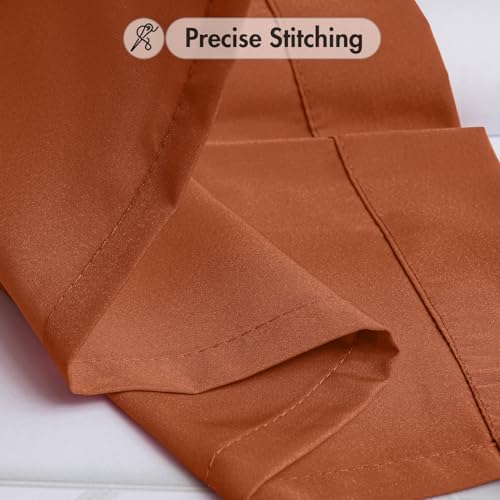 Terracotta Fall Privacy Sheer Curtains 2 Panels 42W x 96L (2 Count)