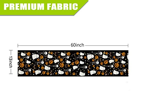 Halloween Table Runner Black Cat Pumpkins Seasonal Kitchen Dining Table Home Outdoor Party Decorations
