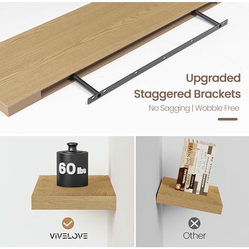 Floating Shelves 9 inch Deep 55”Long Set of 2 (2 Count)