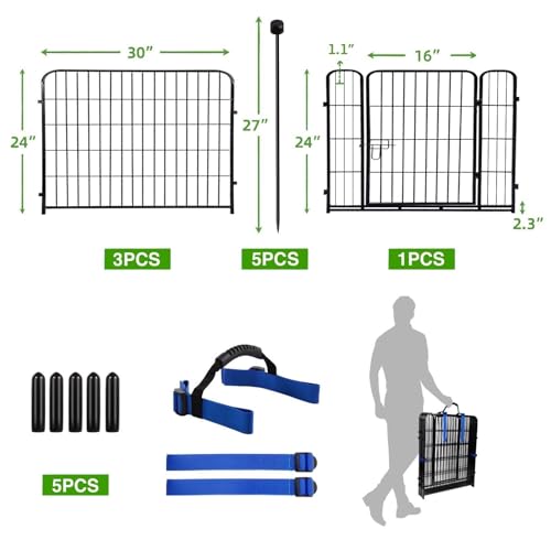 24in Garden Fence with Gate