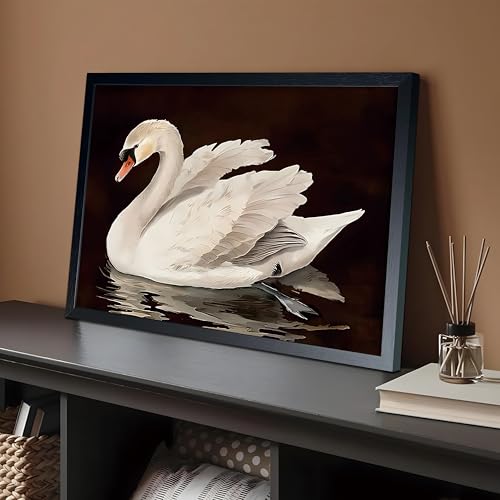 Black Wood Framed Wall Art Canvas Print Home Decor