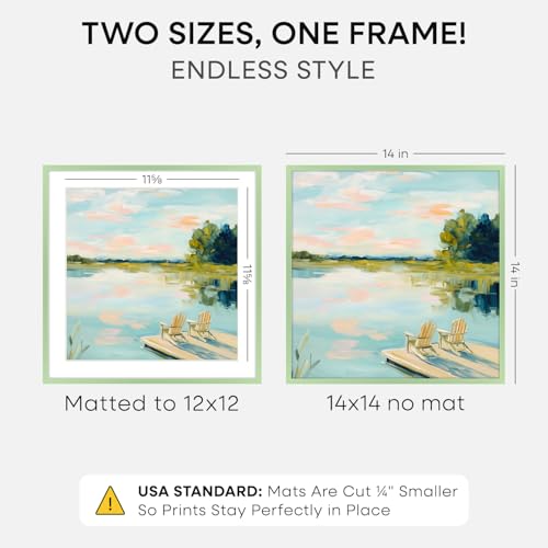 14x14 Green Picture Frame