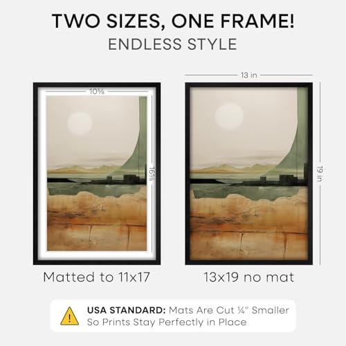 13x19 Black Oak Picture Frame