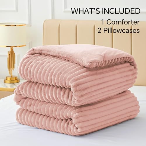 Fleece Oversized Queen Comforter Set