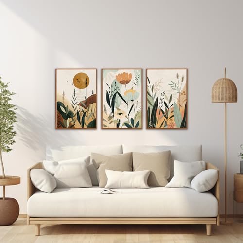 Neutral Floral Wall Art Set of 3