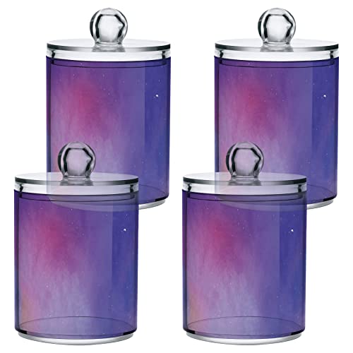 Galaxy Purple 2PCS Airtight Transparent Glass Storage Jar (2 Count)
