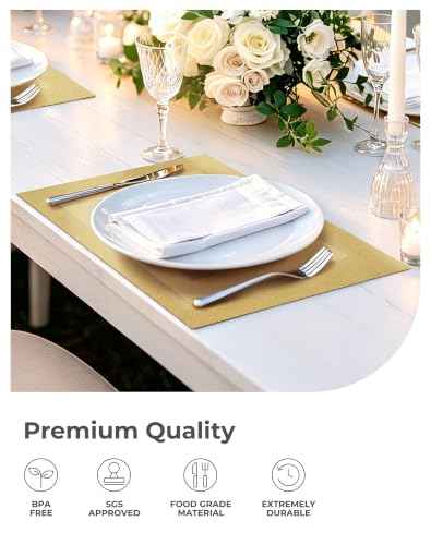 Gold Frame Placemats Set of 4 (4 Count)