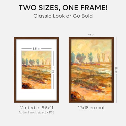 12x18 Brown Oak Picture Frame