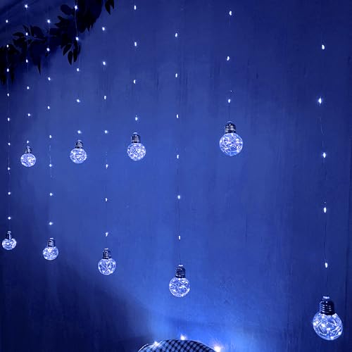 Wishing Ball Curtain Lights 200 LED Window Curtain String Lights with Remote
