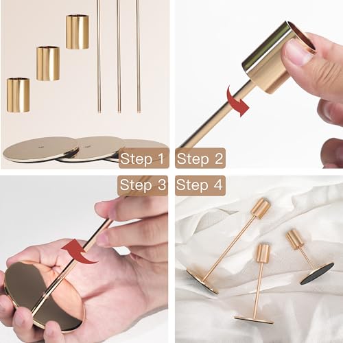 Gold Candlestick Holders (27 Count)