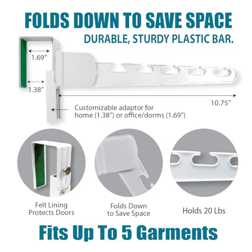 2-Pack Over-the-Door Cascading Hanger Hooks, White (2 Count)