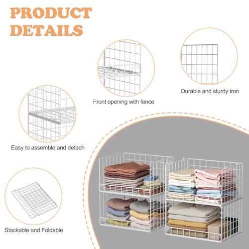 8 Tier Stackable Closet Organizers and Storage Shelves