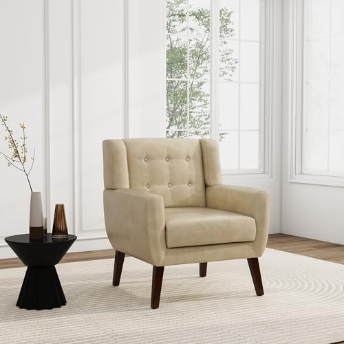 Faux Leather Accent Chair