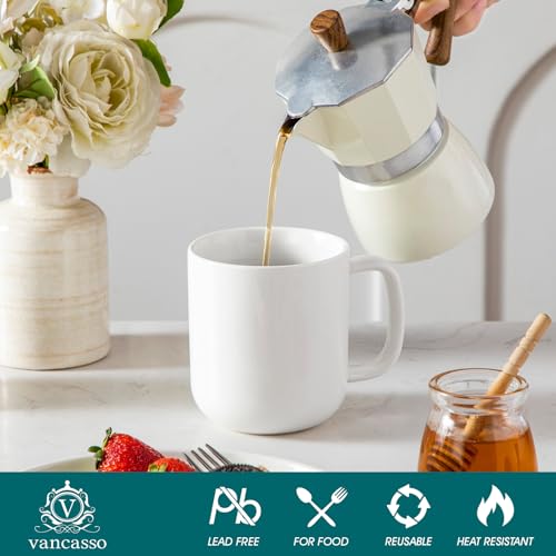 Porcelain Coffee Mugs Set (6 Count)