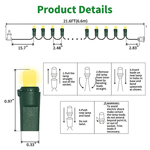 Christmas Lights Indoor Outdoor (100 Count)
