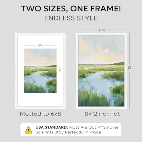 8x12 White Picture Frame
