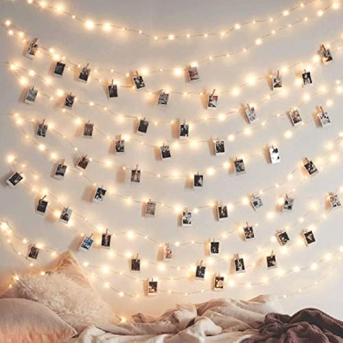 300LED 99FT Copper Wire String Lights Battery Operated 8 Modes Fairy Lights with Remote Waterproof Fairy String Lights for Outdoor Christmas Lights Wedding Party Decoration Warm White (99 Foot)