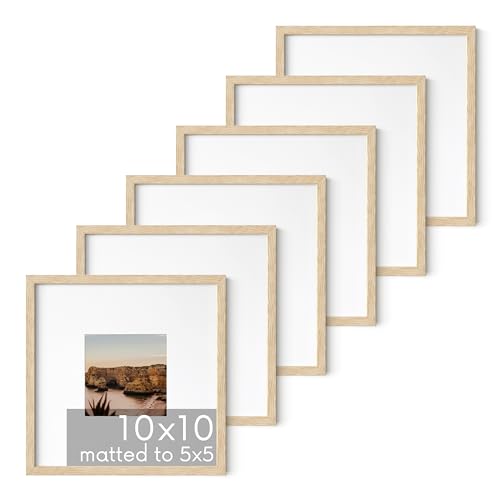 Modern Oak Wood Picture Frame (6 Count)