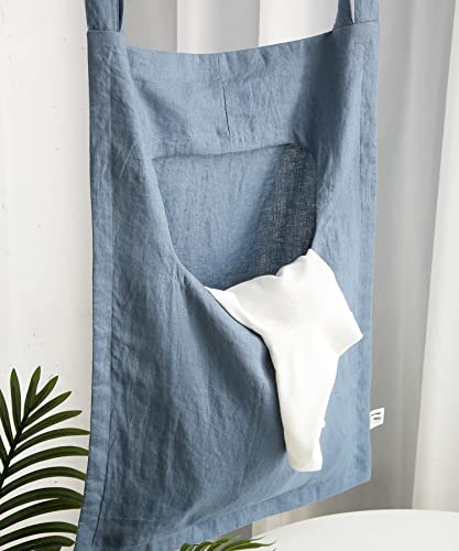 100% Linen Door Hanging Laundry Hamper Bag