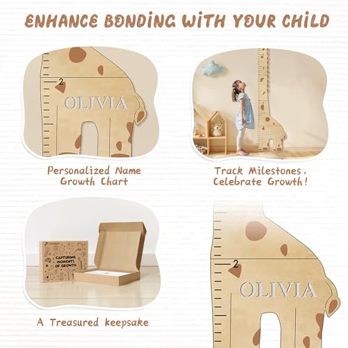 Personalized Name Kids Growth Chart For Wall