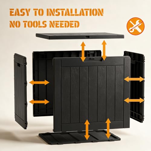 32 Gal Outdoor Storage Box Waterproof Lockable