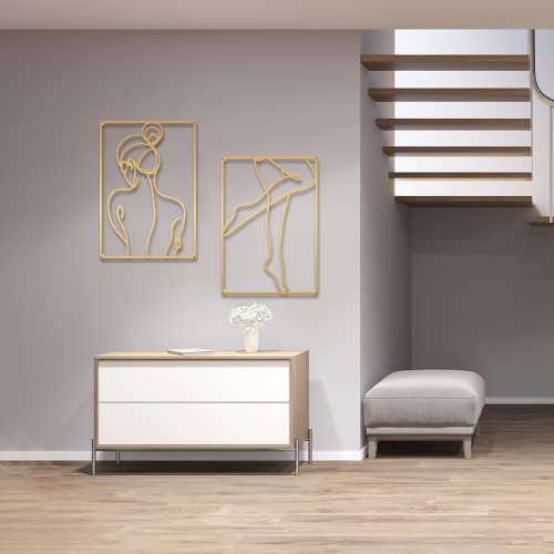 Large 4 Pack Gold Wall Art (4 Count)