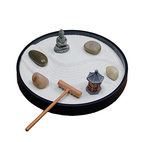 Mini Zen Garden Kit for Desk with Rake