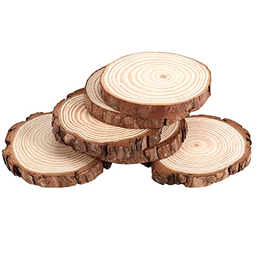 50 PCS 3.5 4 Inches Natural Wood Slices (50 Count)