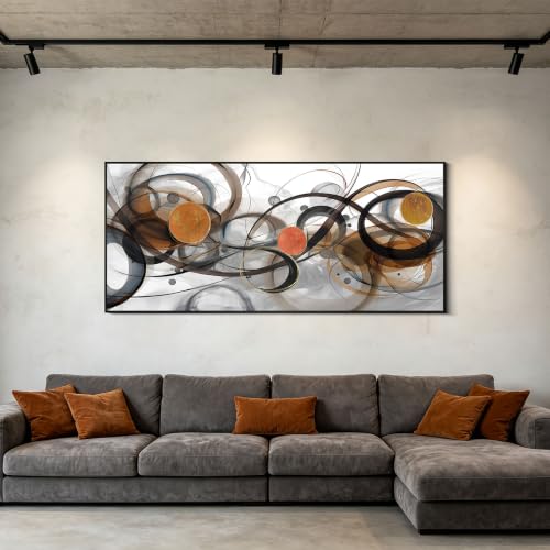 Abstract Canvas Wall Art Orange Picture for Living Room Wall Decor