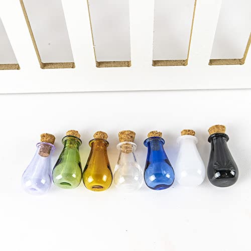 Mini Glass Color Bottles (7 Count)